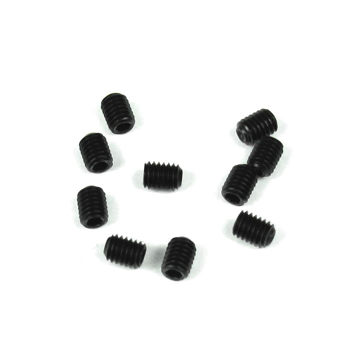 M3x4mm Set Screws (Black, 10pcs)