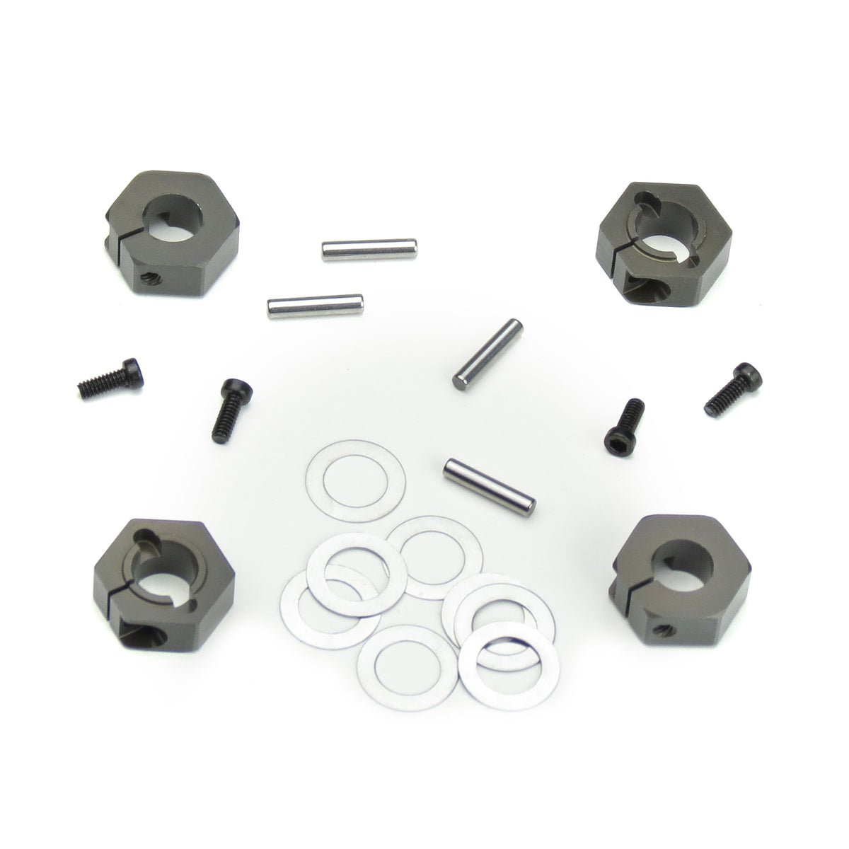12mm Aluminum Hex Adapters for M6 Driveshafts (Front/Rear,