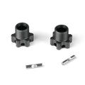Wheel Hubs (+3mm, Lightened, Gun Metal Anodized, w/pins,