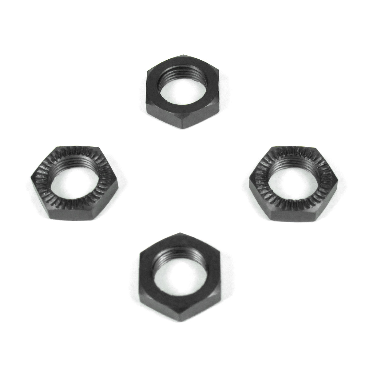 Wheel Nuts (Serrated, Gun Metal Anodized, 4pcs, EB48)