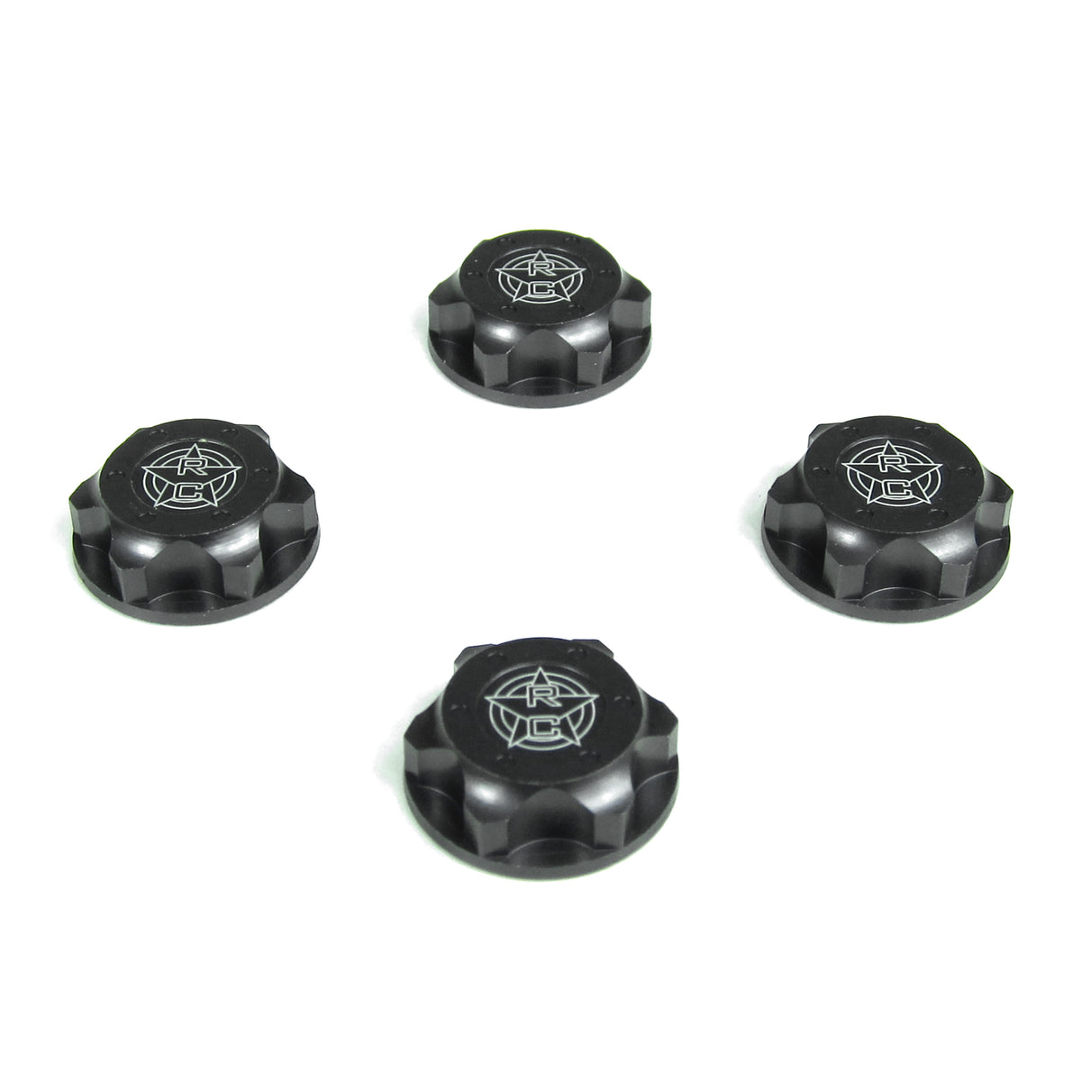 Wheel Nuts (RC Logo, 17mm, Serrated, M12x1.0, 4pcs)
