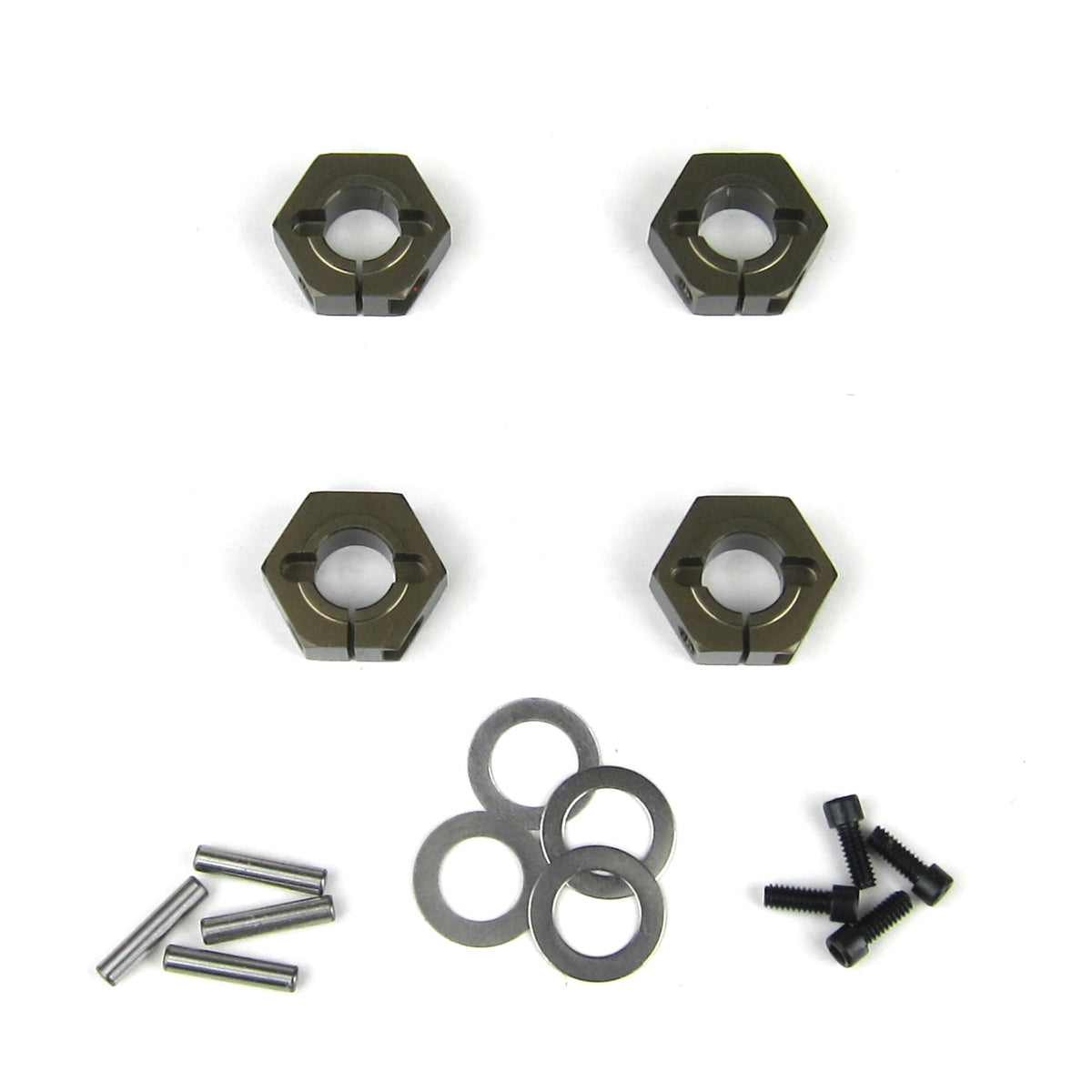 Wheel Hexes (SCT410, 12mm, Aluminum, 4pcs)