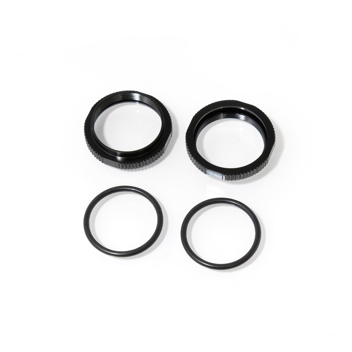 Shock Adjustment Nuts (short, Aluminum, Black Anodized,