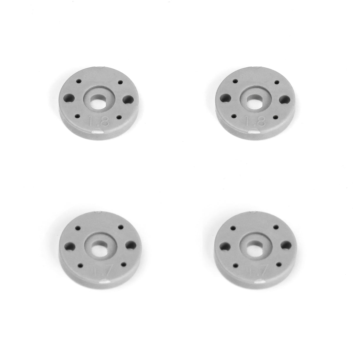 Shock Piston Set (2x1.7, 2x1.8, Flat/Flat, 13mm, 4pcs)