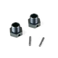 Wheel Hubs (+2mm offset, 17mm, Gun Metal Anodized, w/pins,