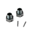 Wheel Hubs (+4mm offset, 17mm, Gun Metal Anodized, w/pins,