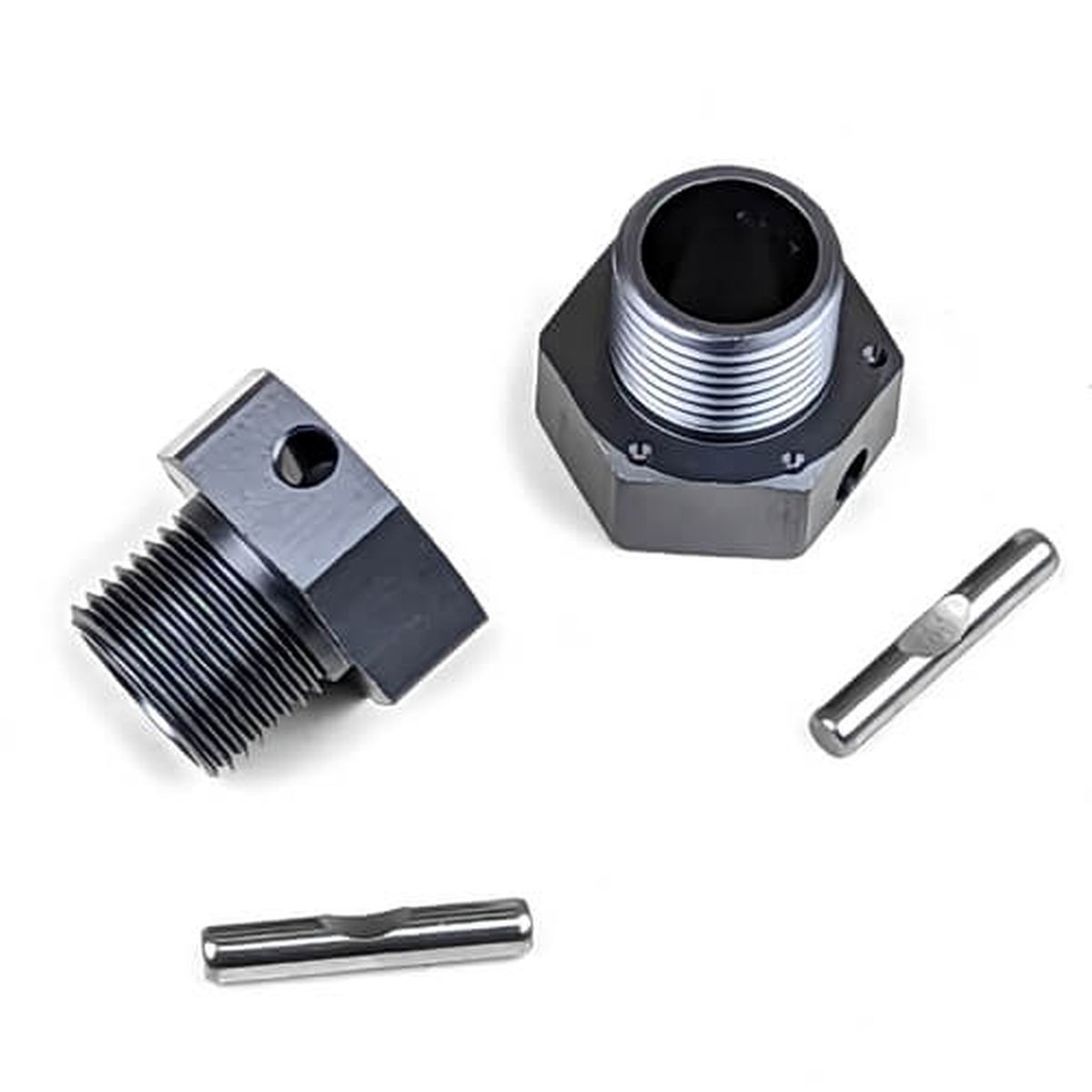 Wheel Hubs (+3mm offset, 17mm, Gun Metal Anodized, w/pins,