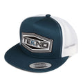 Patch Trucker Hat (flat bill, mesh back, Adjustable strap)