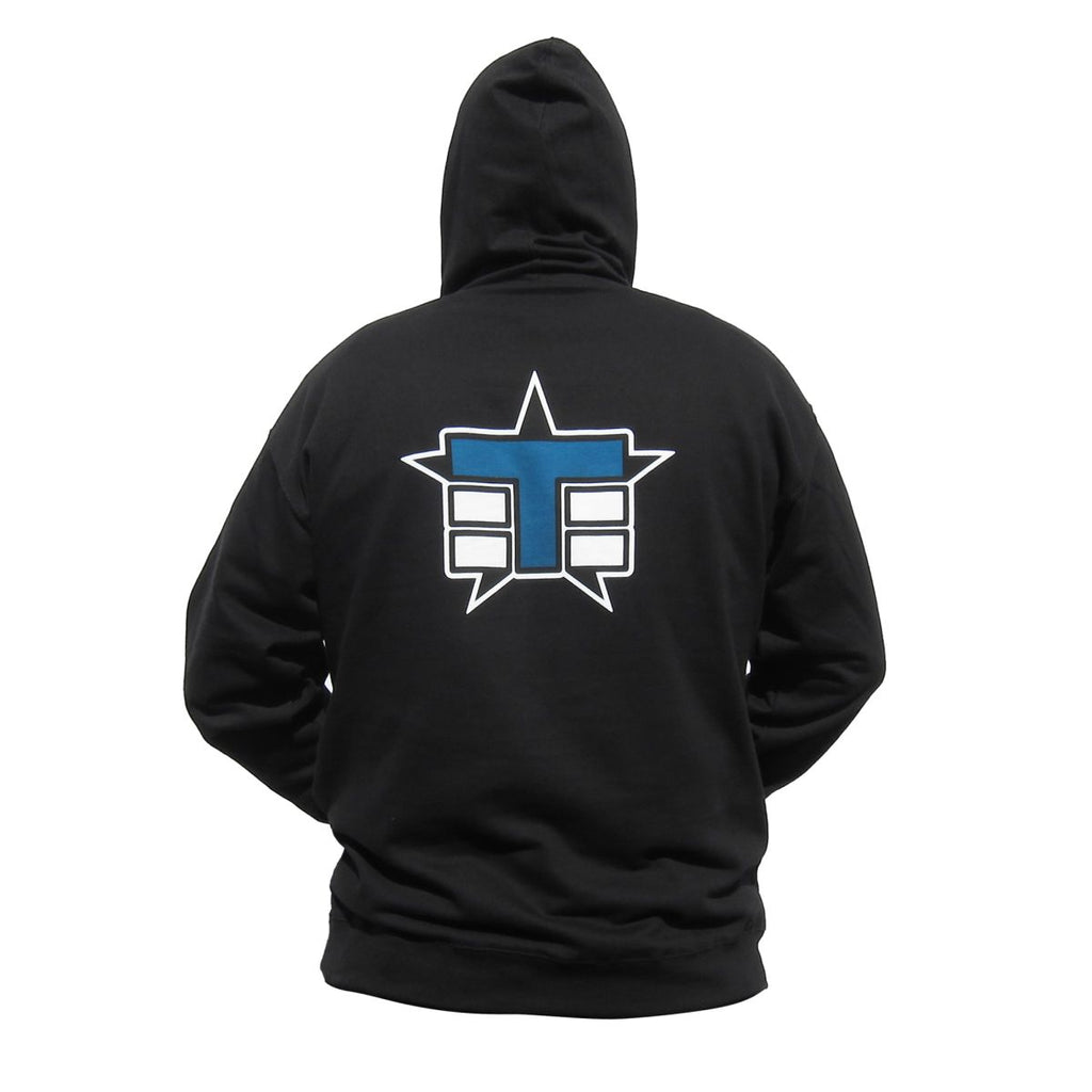Hoodie (horizontal design, Black, XXL)