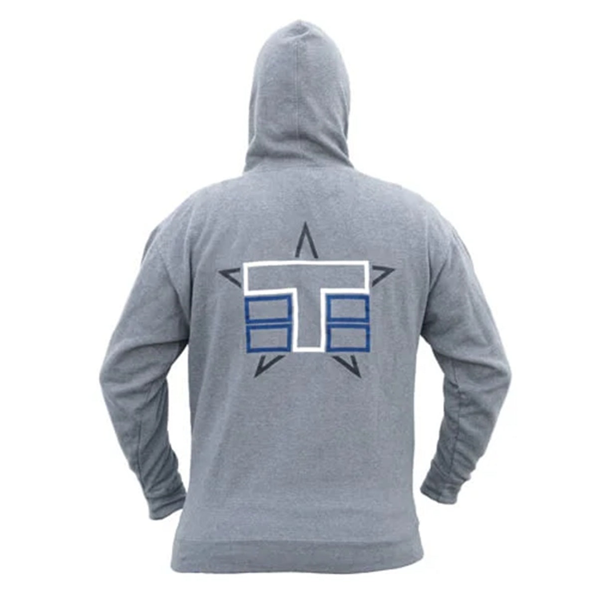 Pull Over Hoodie (stacked logo, gray, large)