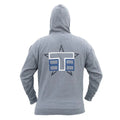 Zippered Hoodie (stacked Logo, gray, x-large)