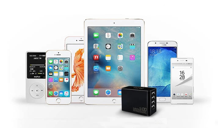 Tattu 34W 4 Ports USB AC Adapter 6.8A Wall Charger for iPhone, iPad, Samsung, Smartphones and Tablets