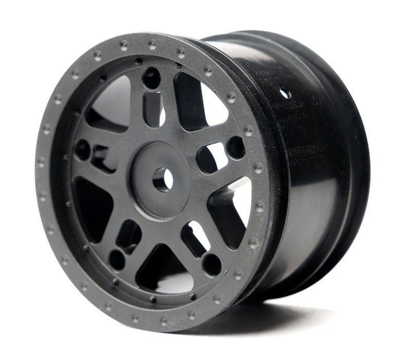 1/10 Whiplash Rear 2.2" 12mm Sprint Car Wheels (2) (Black)